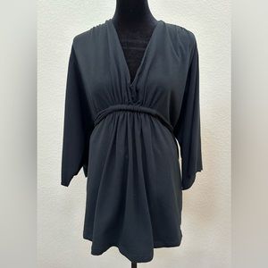 Cadeau Maternity | V-neck tie-back top | Size M | Black